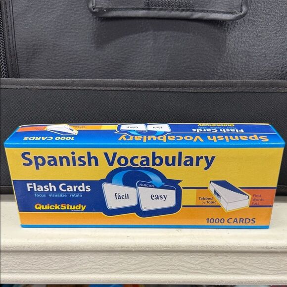 Spanish Vocabulary Flash Cards - Picture 1 of 2